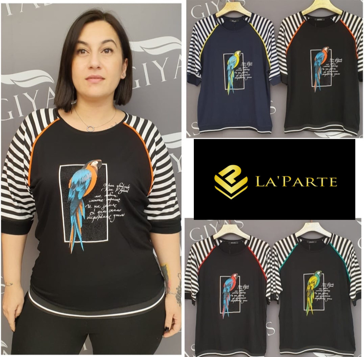 T-shirt papuga plussize