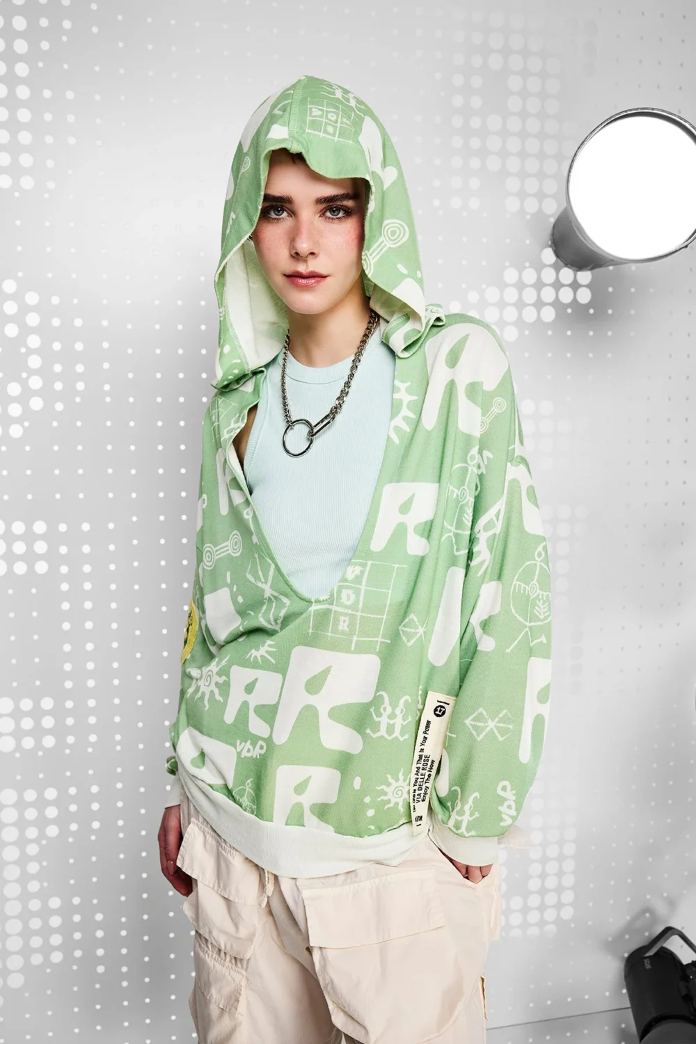 Bluzka Oversize z Kapturem VDR